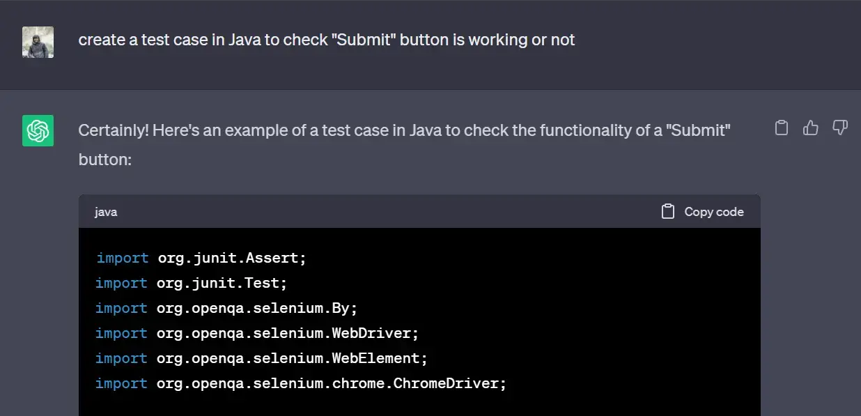 programming language with the button name