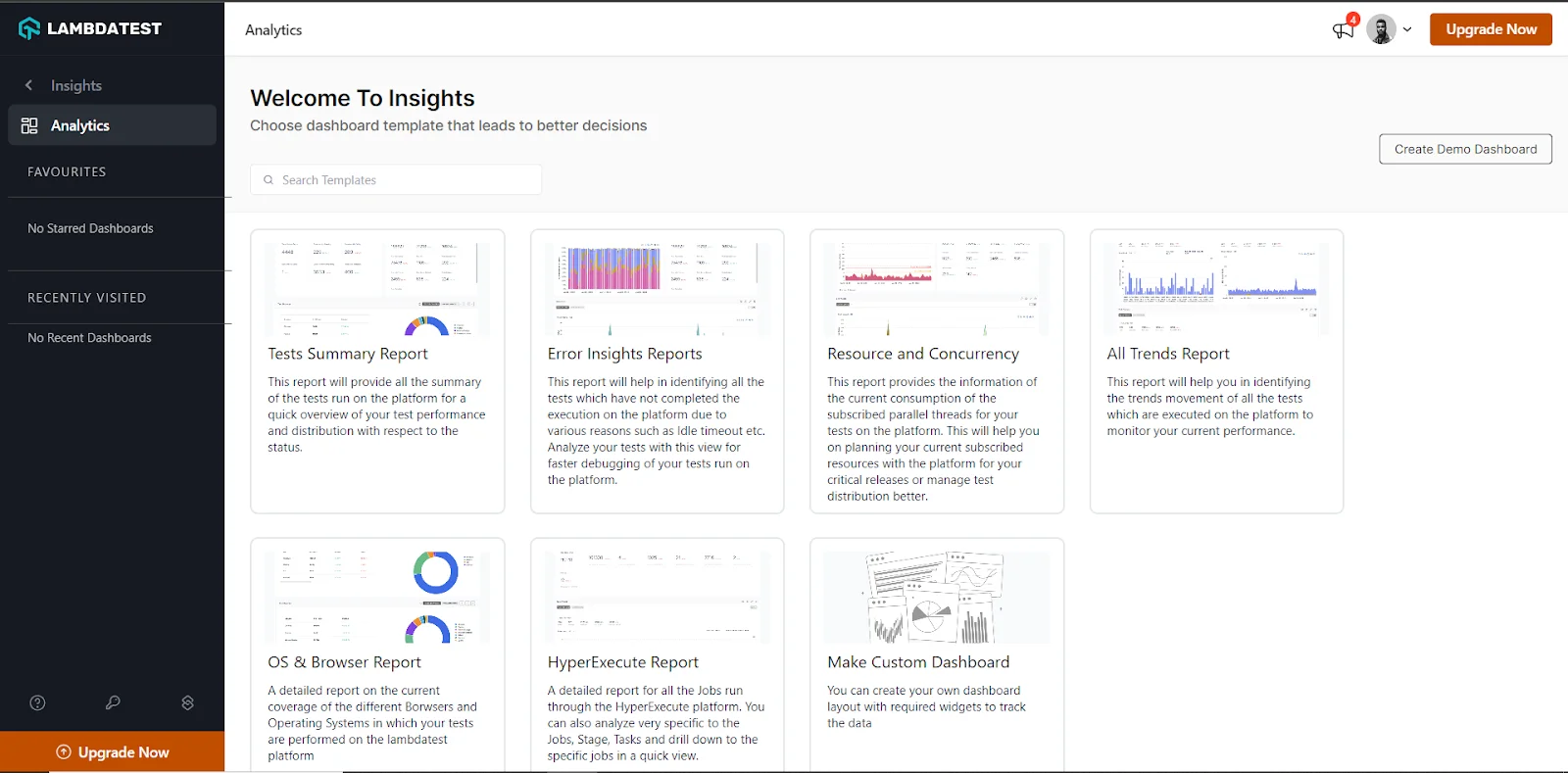 report on the Analytics Dashboard, which displays all the details