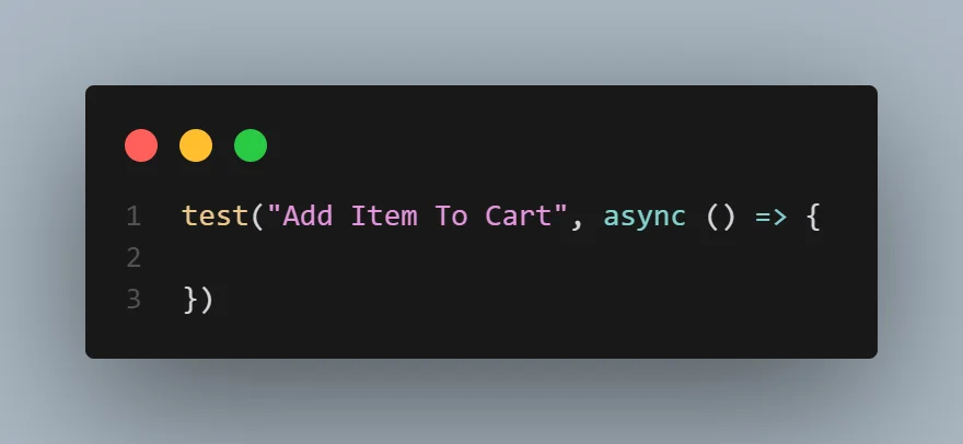  test block function called Add Item To Cart containing tests