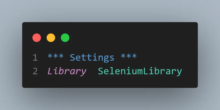 To use the SeleniumLibrary you need