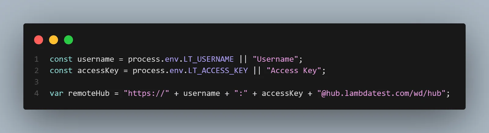 variables-username-accesskey