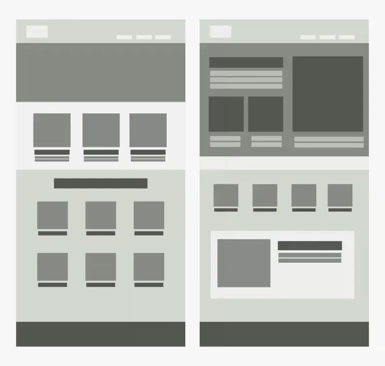 visual elements of a web page