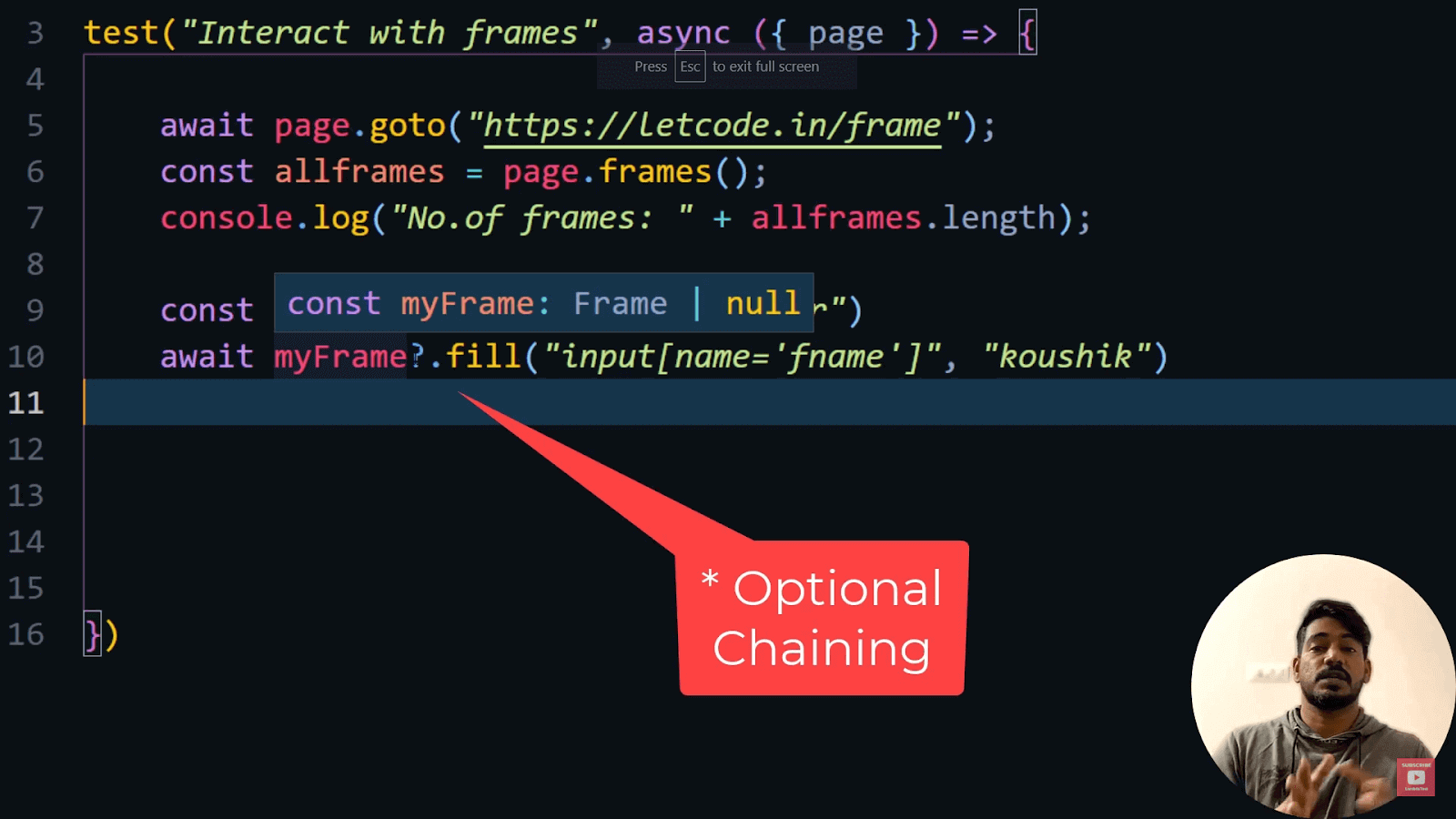 letcode in optional chaining