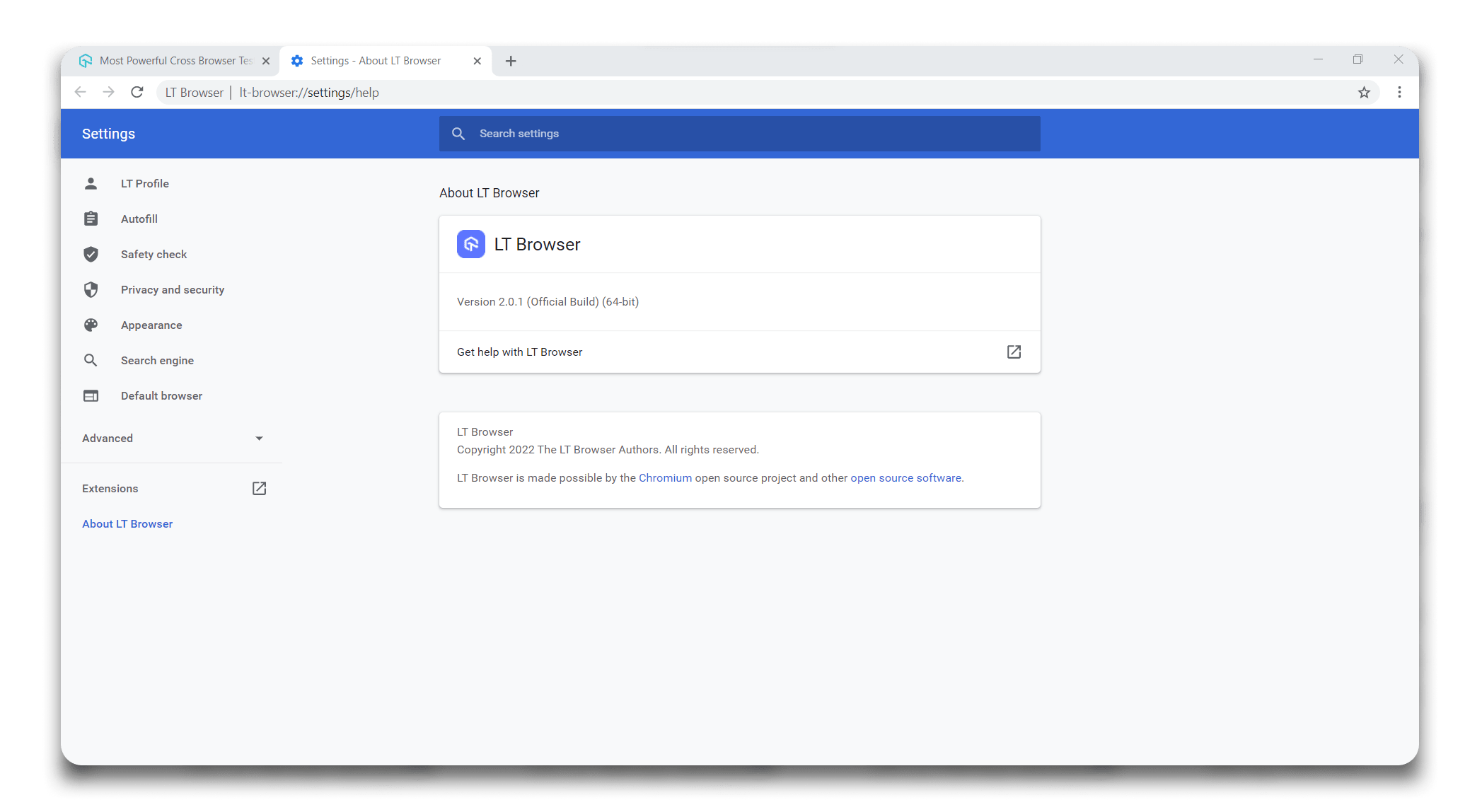 LT Browser With Chromium