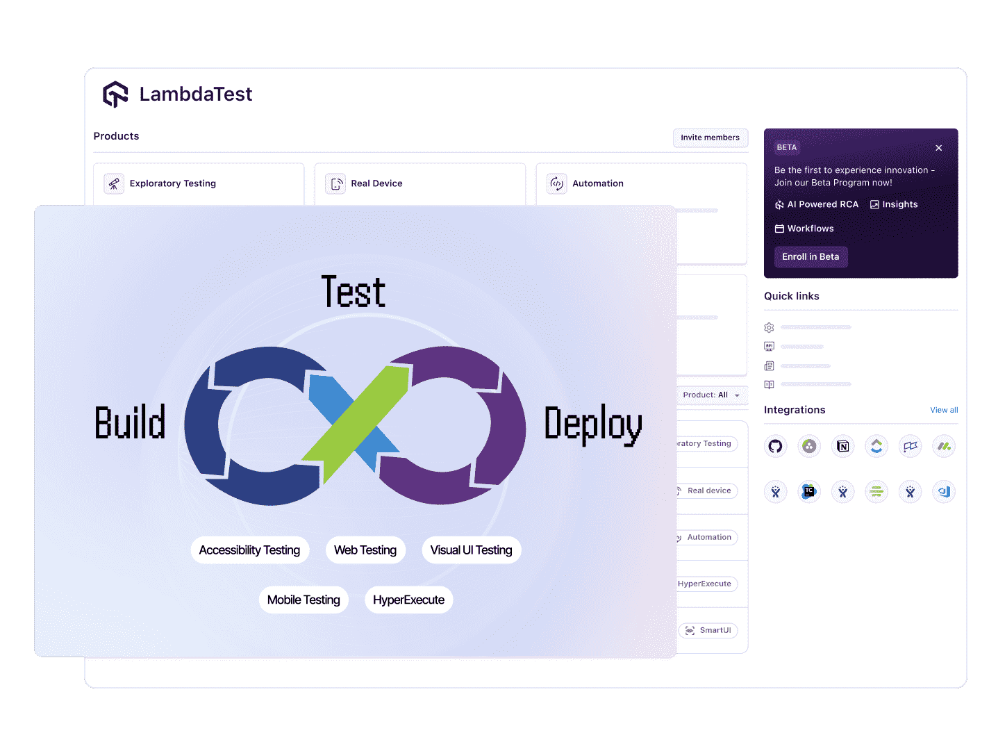 Accelerate release cycles with LambdaTest’s cloud-based continuous testing platform. Automate tests, get feedback and integrate into DevOps workflow.