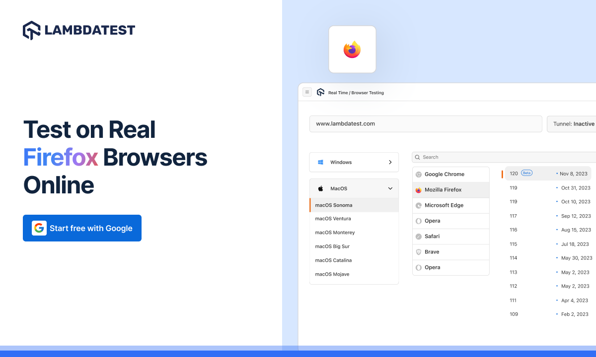 Test on Firefox Browser Online | No Emulator - Real Device Test ...