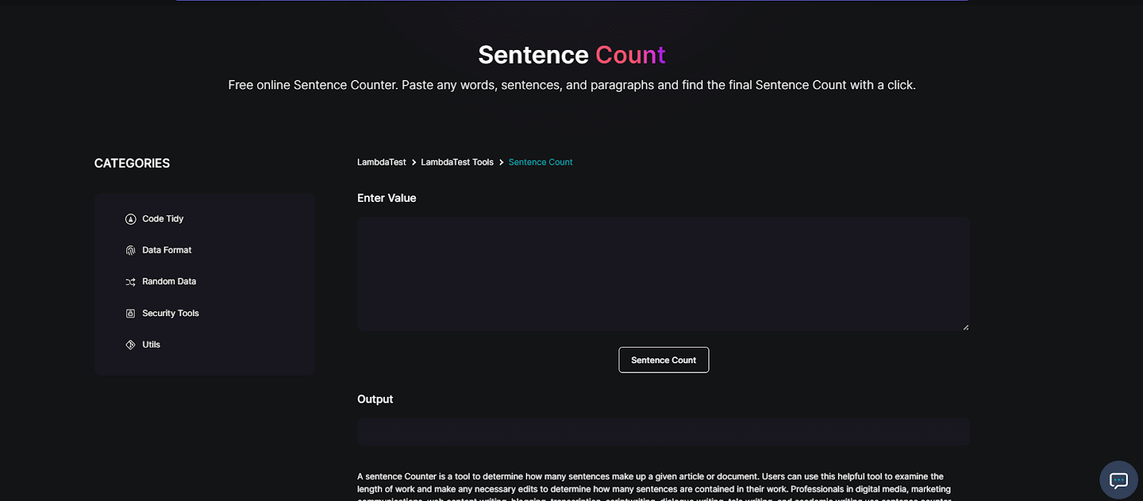 sentence count