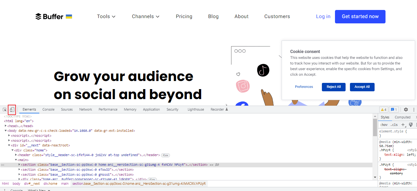 how to use inspect element
