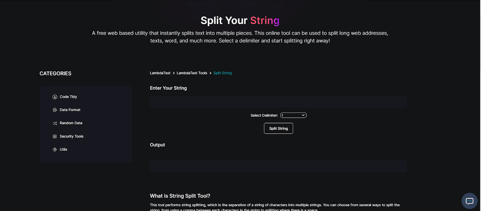 Split Your String