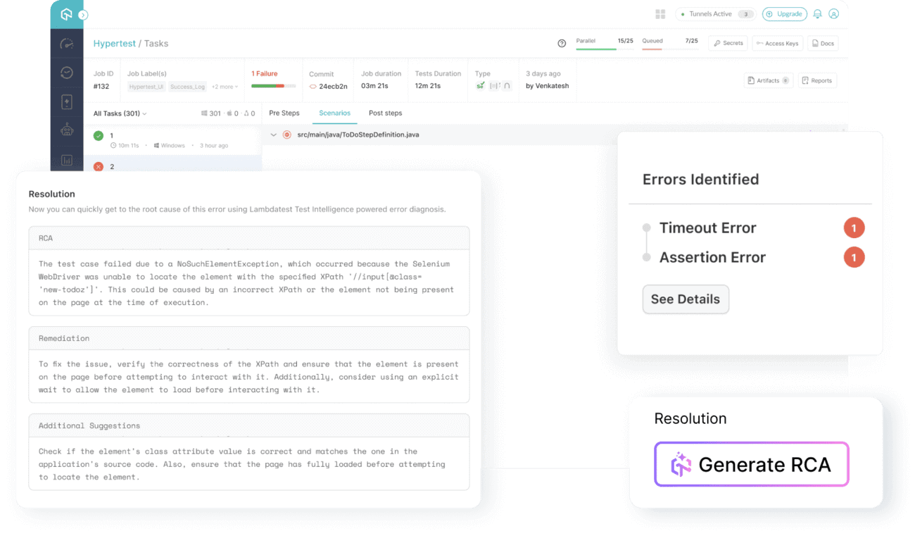 AIPowered Test Failure Analysis LambdaTest