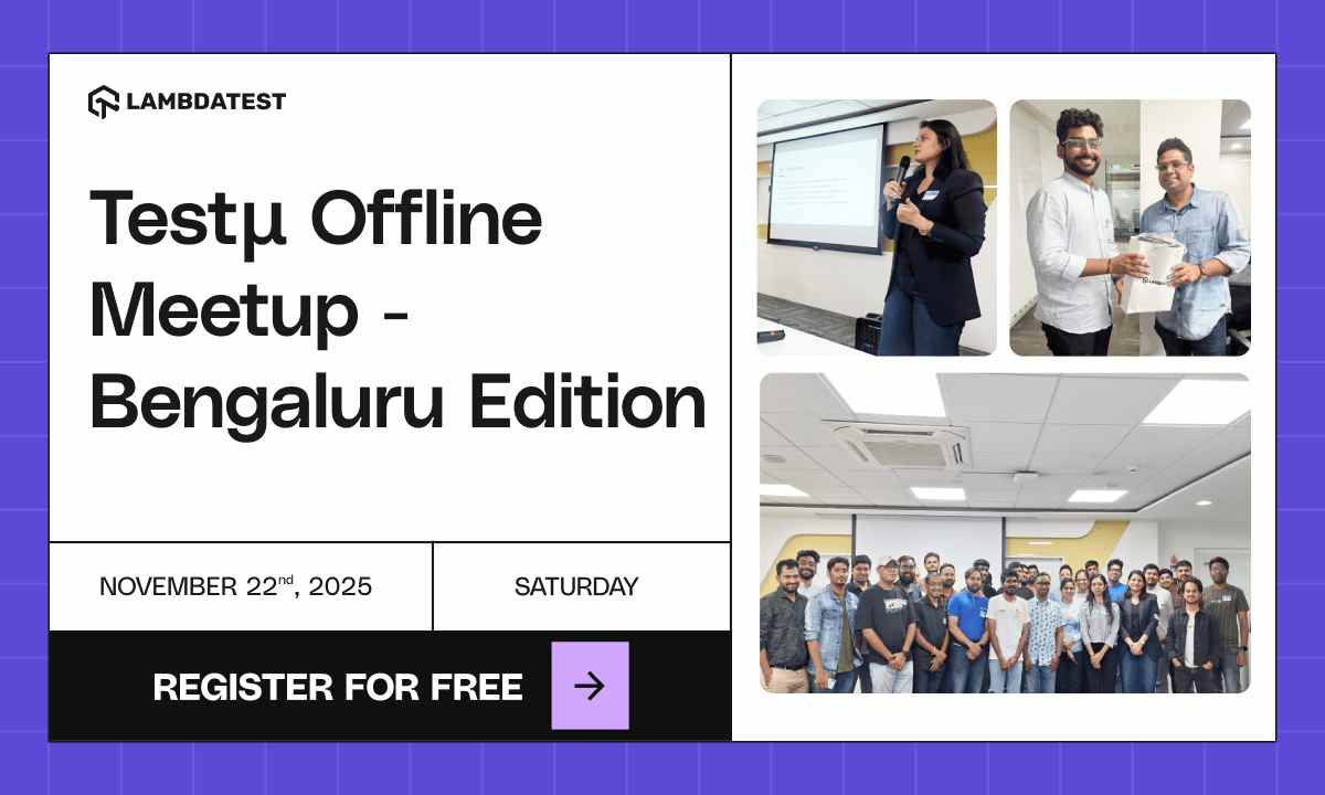 Testμ Offline Meetup Bengaluru