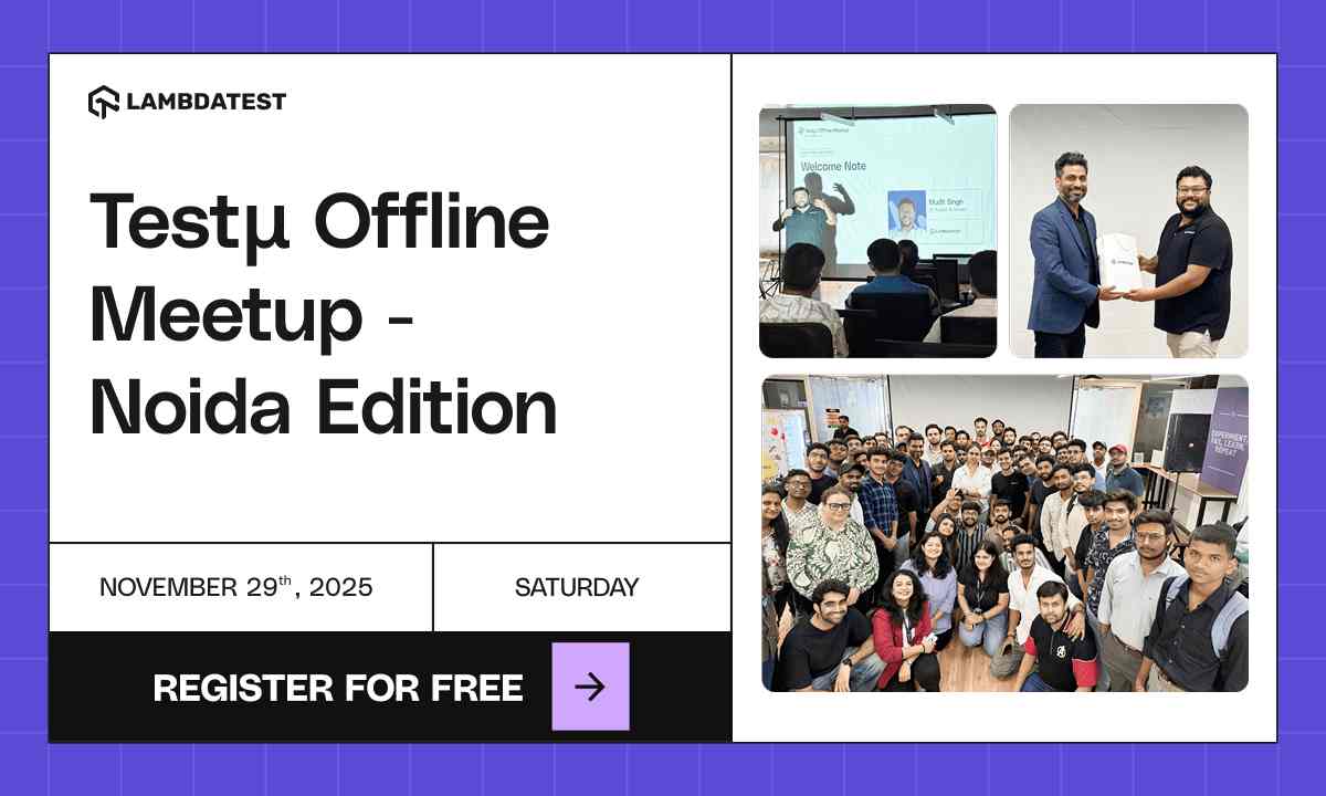 Testμ Offline Meetup Noida