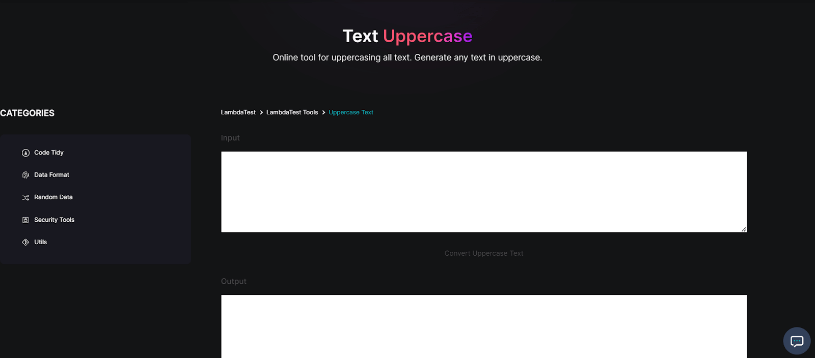 Text Uppercase