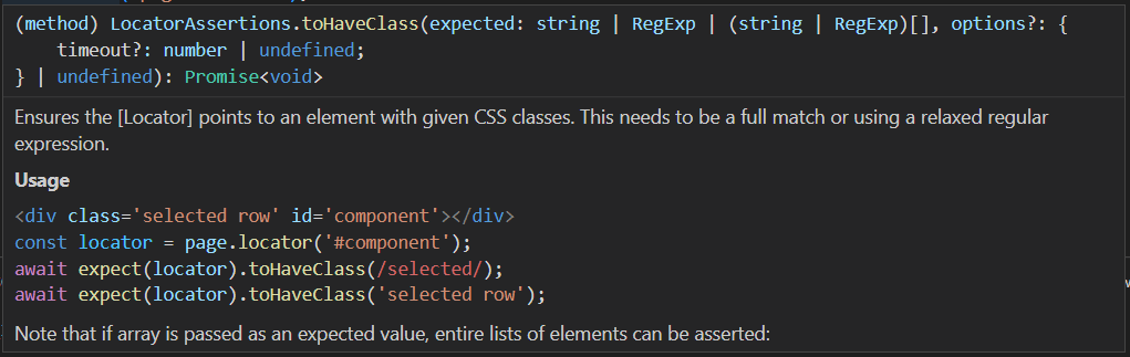 tohaveclass-parameters