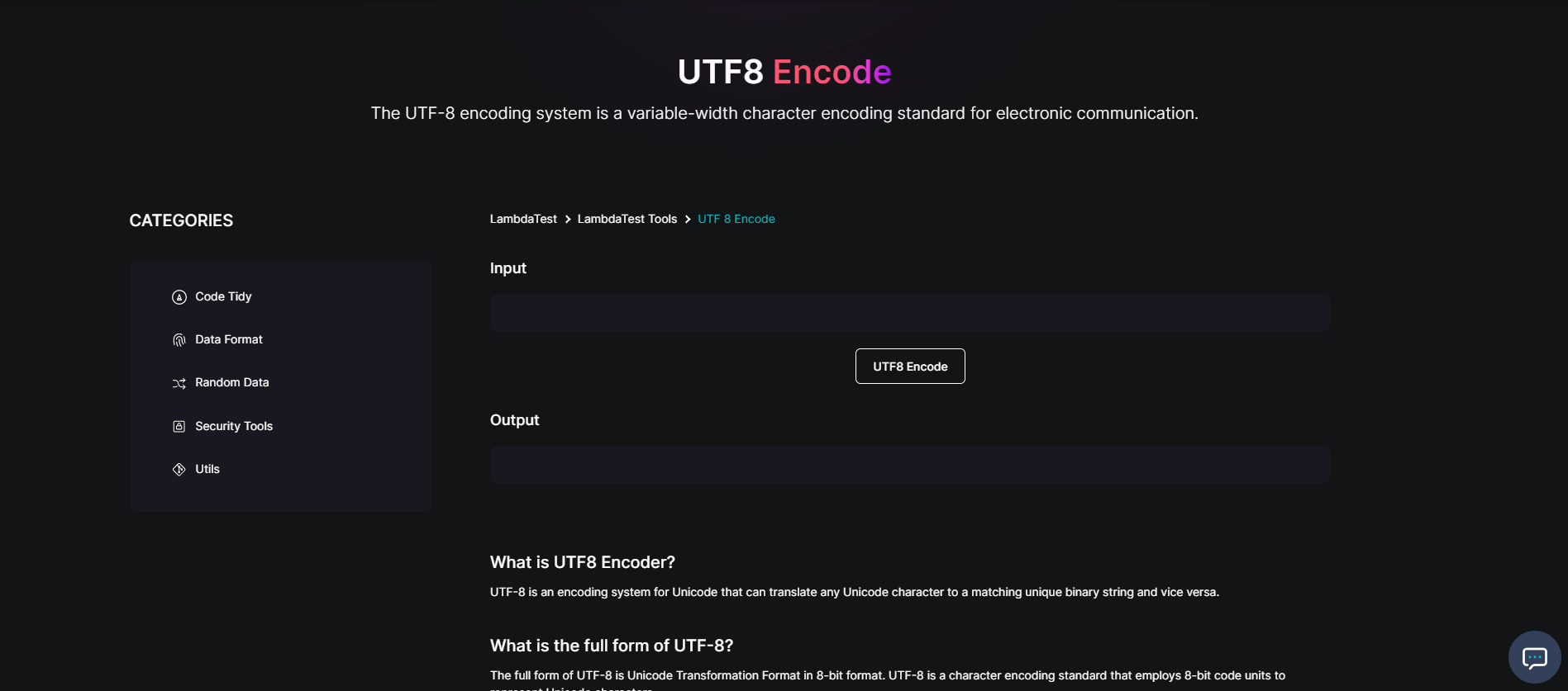 UTF8 Encode free tool