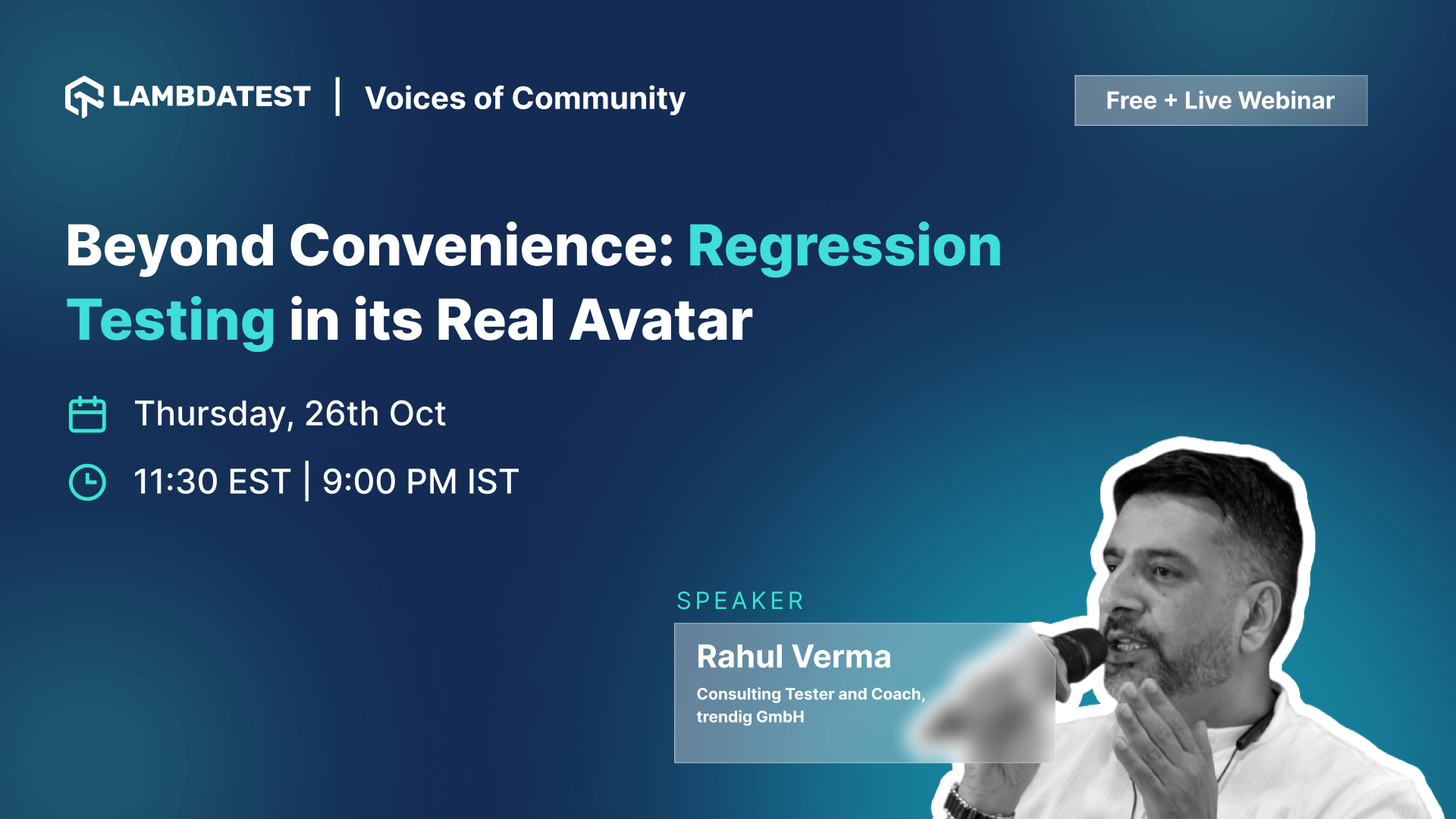 Webinar- Beyond Convenience: Regression Testing in its Real Avatar