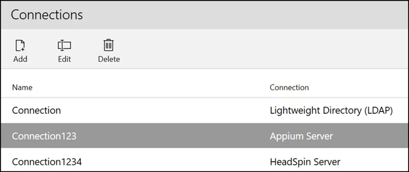Success message after testing a TestMu AI Server connection in LEAPWORK Studio