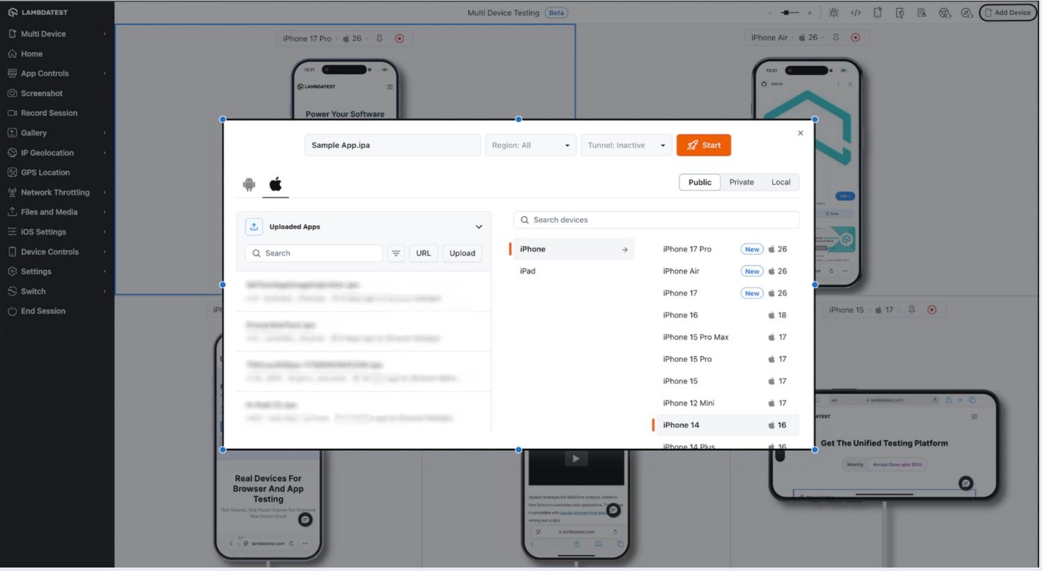 Multi-Device Selection Placeholder