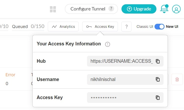 Finding Username and Access Key