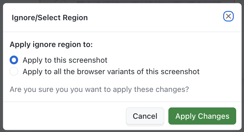 Apply annotation modal