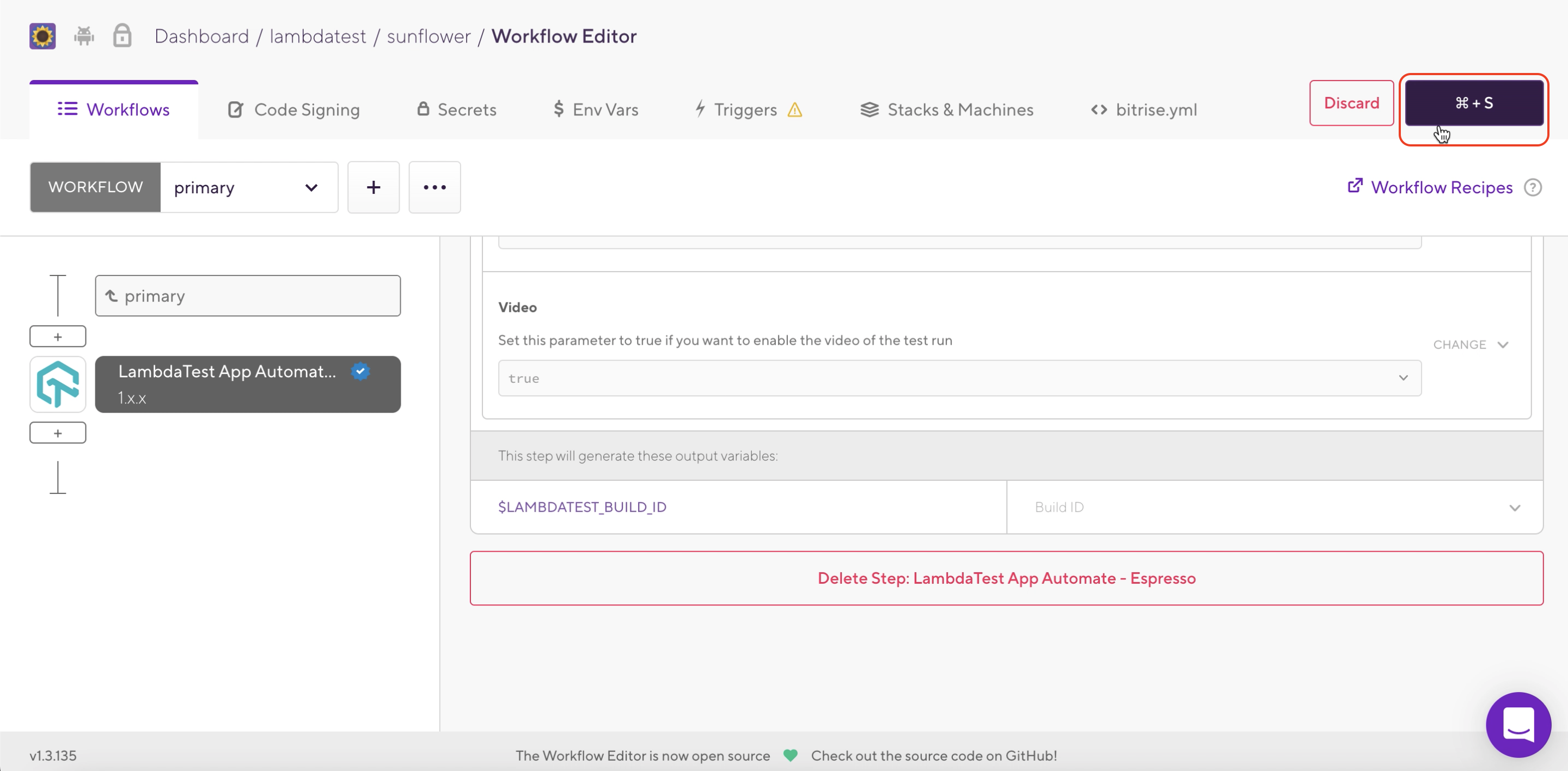 Bitrise Integration CI/CD Dashboard