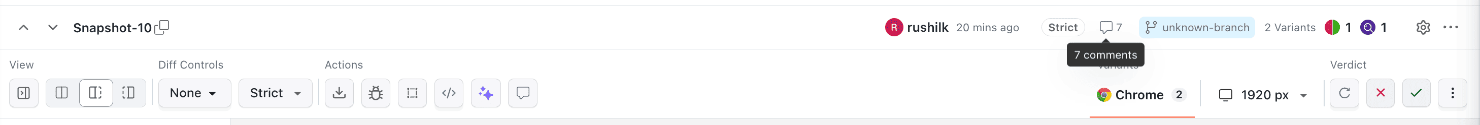 Comment tag in screenshot header