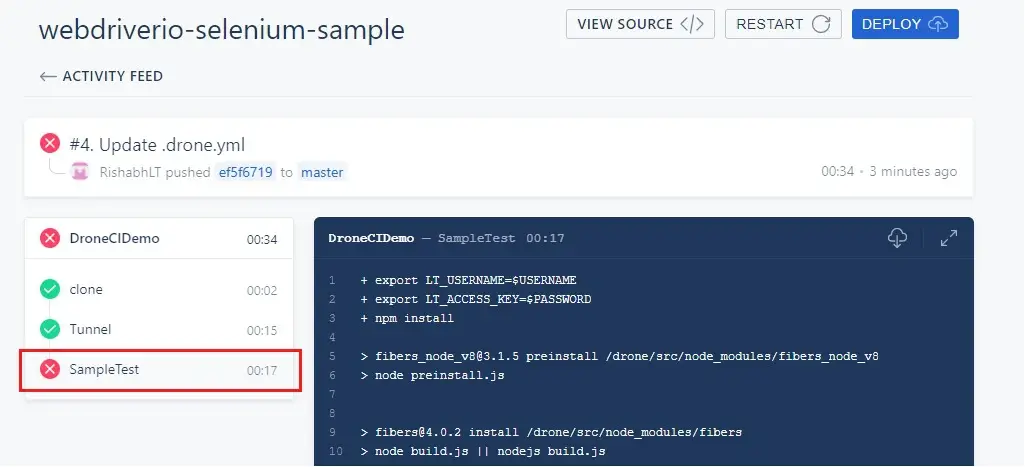 Drone CI Integration