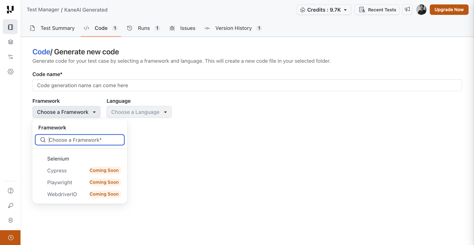 code-generation-dashboard
