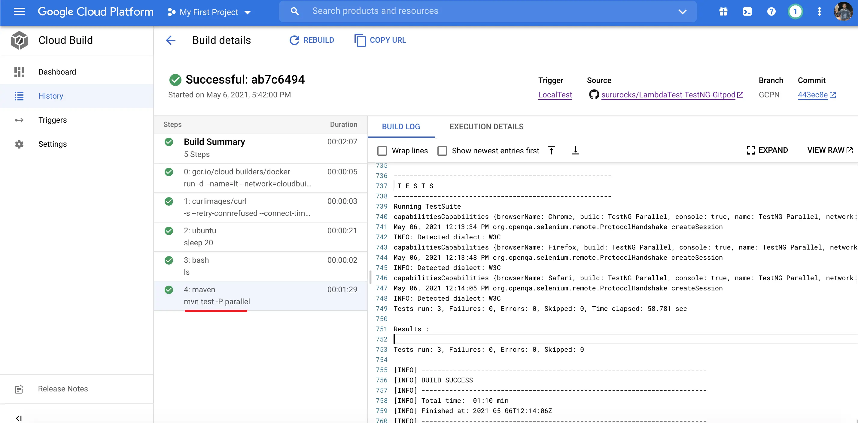 Google Cloud CI Integration