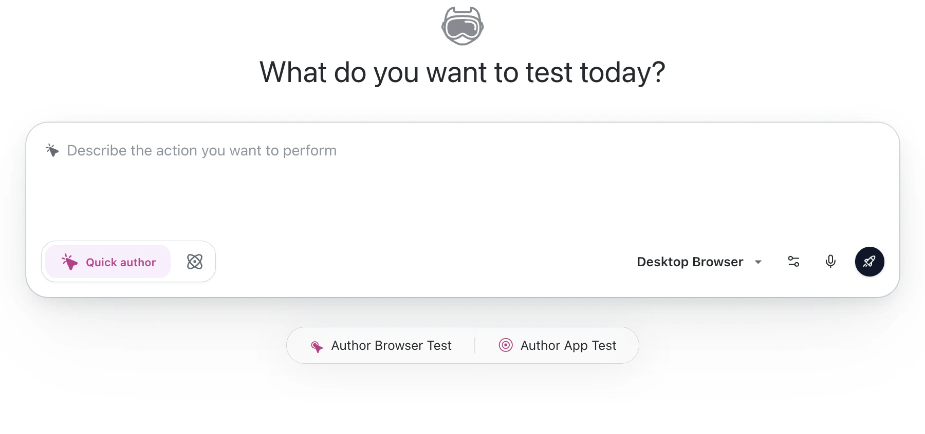 KaneAI dashboard with Author Browser Test and Author App Test