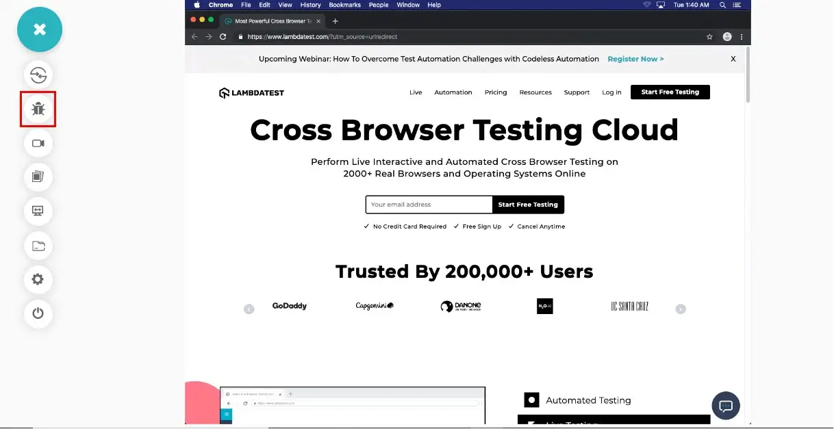 you can perform testing on your web-app
