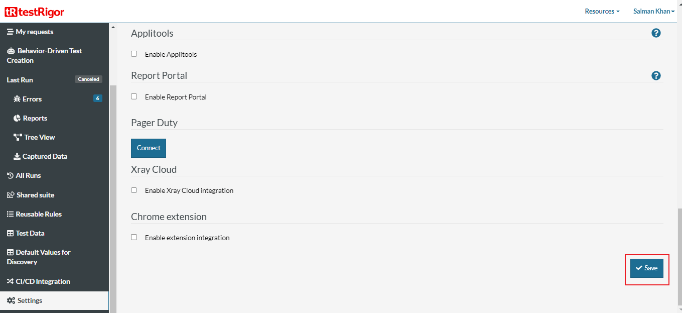 Integrating LambdaTest With testRigor