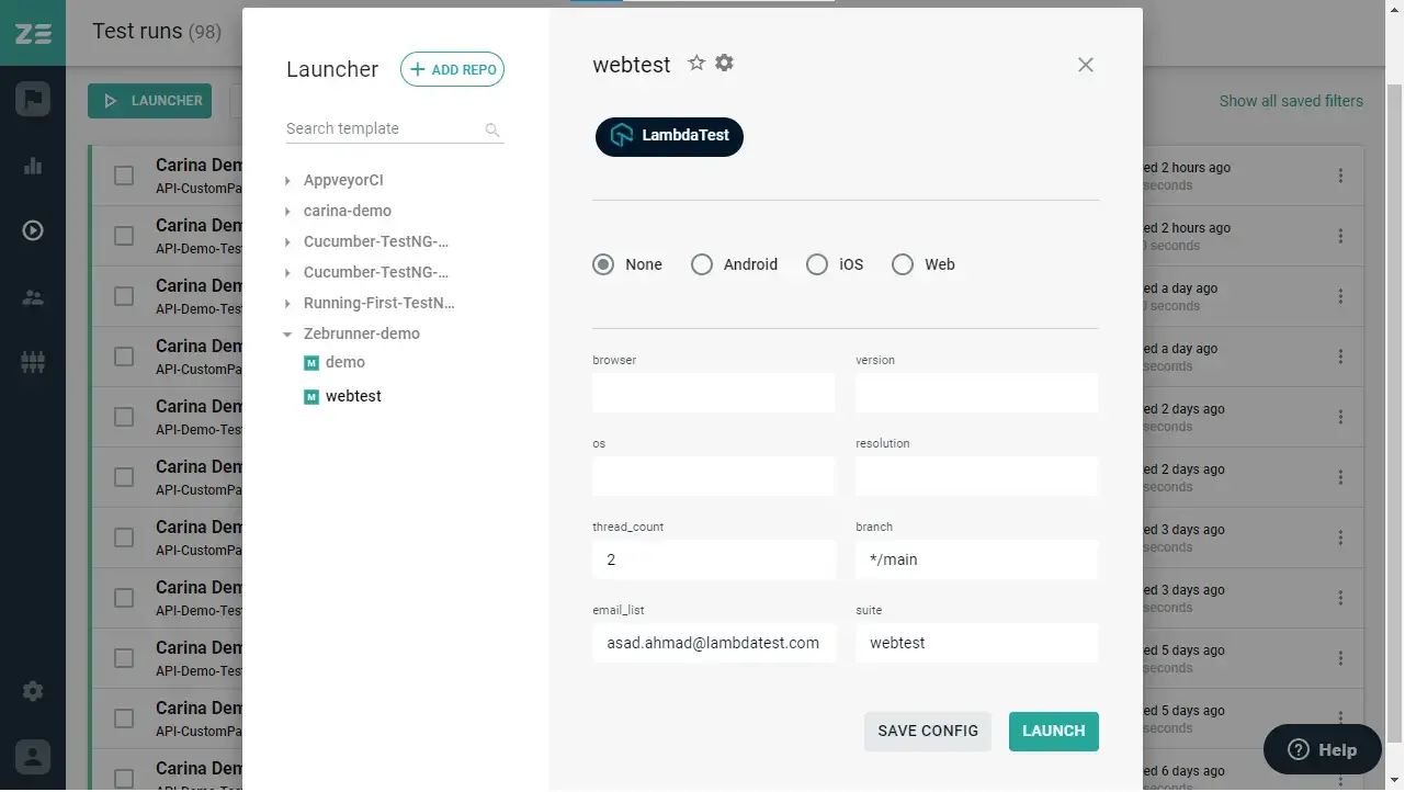 zebrunner integration