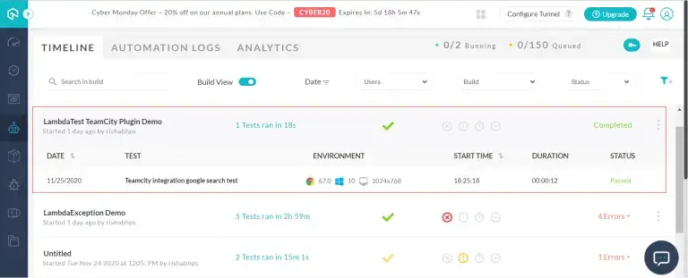 automation dashboard